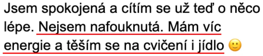 Zpětná vazba členky